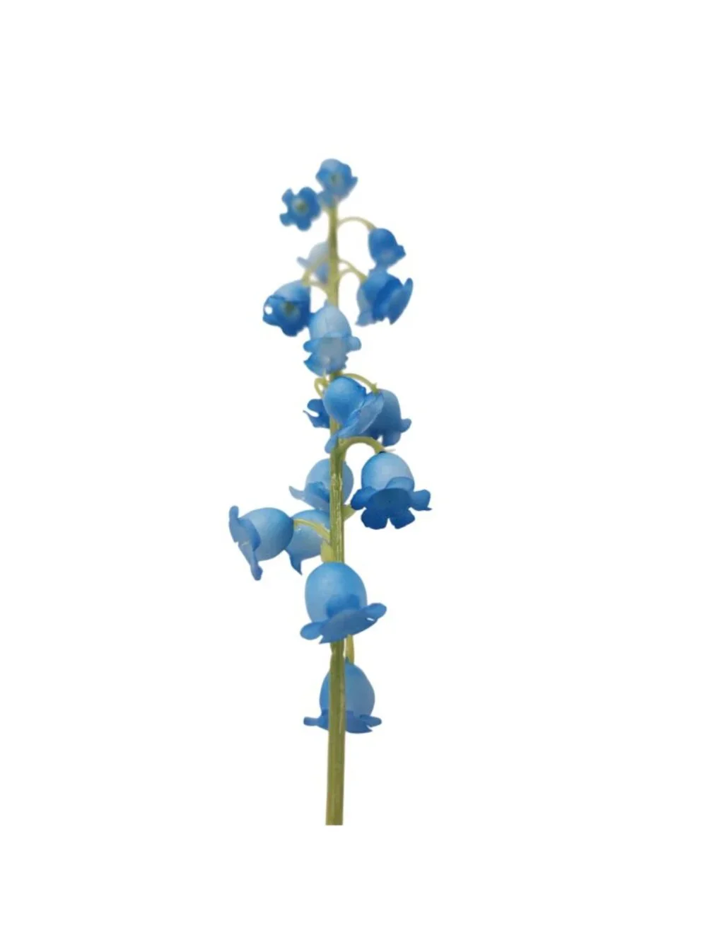 Blue Lily of the Valley Artificial Flowers Set of 7 11 Inch May Bell Stems for B